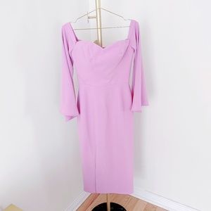 BHLDN Anthropologie off shoulder lilac midi dress